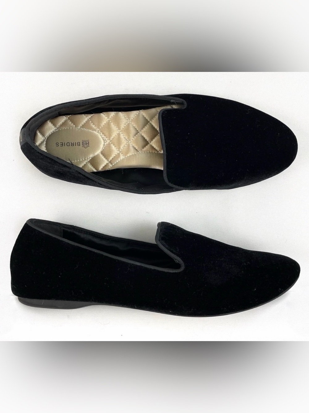 Birdies The Starling Velvet Loafers Black Women’s 9.5 Slip-on Shoes Classic Chic